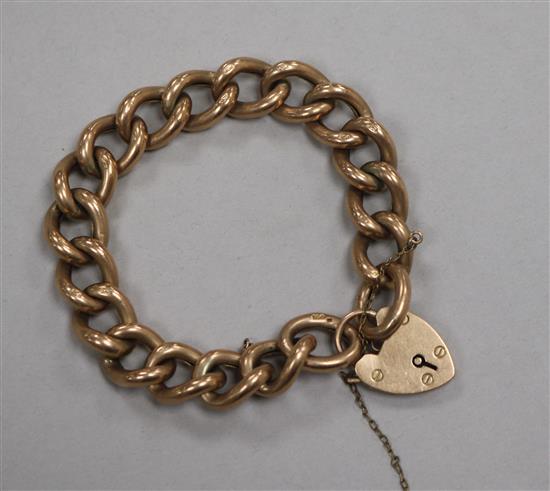 An early 20th century 9ct gold bracelet.